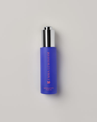 Purple bottle of Emma Lewisham face oil